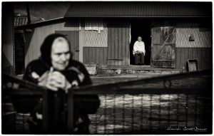 old man on a farm in ukraine