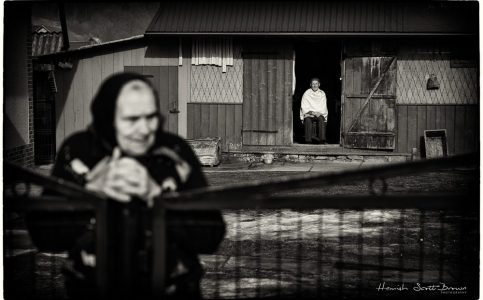 old man on a farm in ukraine