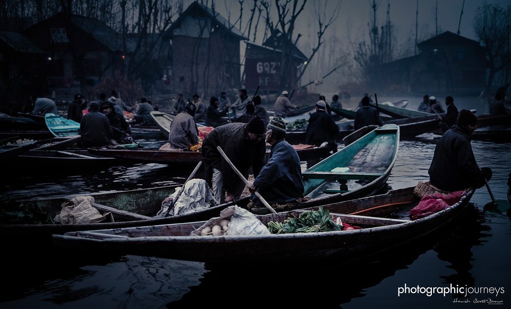 morning at the market on dal lake srinagar, photographic journeys ©Hamish Scott-Brown